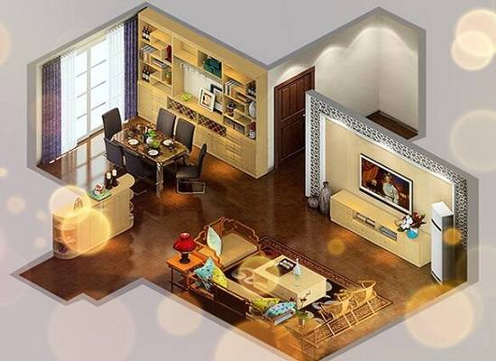 后現代中式客廳設計效果圖