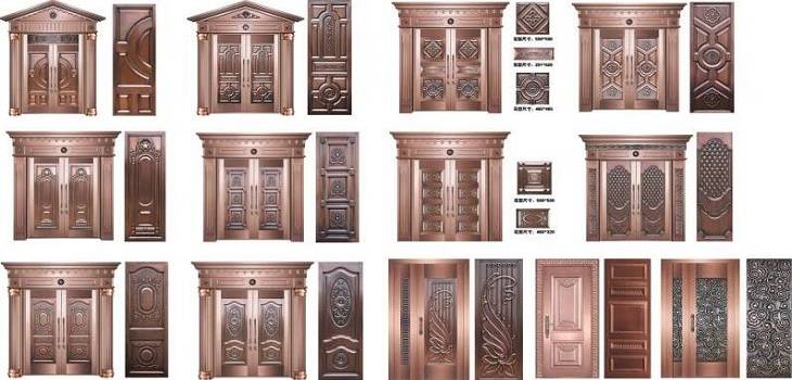 不銹鋼仿銅門(mén)多種款式