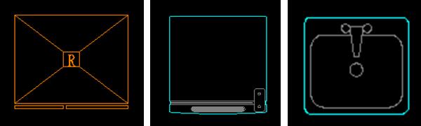 櫥柜冰箱、星盆手繪圖